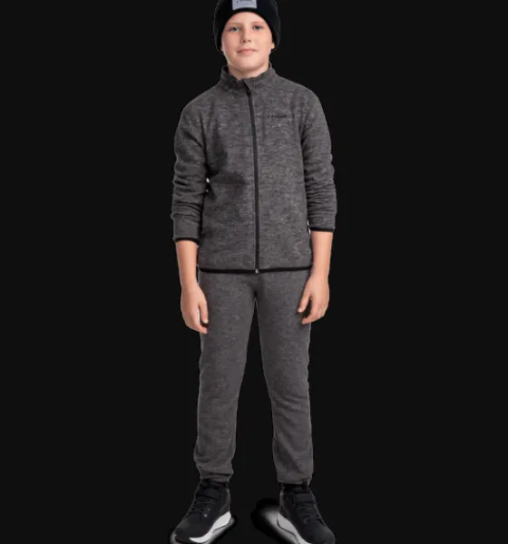 Underställ|Tröjor & T-Shirts>Everest Outdoor J Flc Sht DARK GREY MELANGE