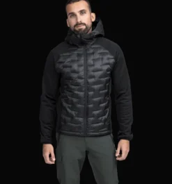 Varma Jackor|Tunna Jackor>Everest Outdoor M Hybrid Hood Jacket BLACK