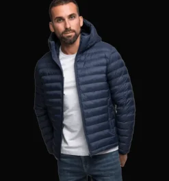 Varma Jackor|Tunna Jackor>Everest Outdoor M Liner Hood Jacket NAVY