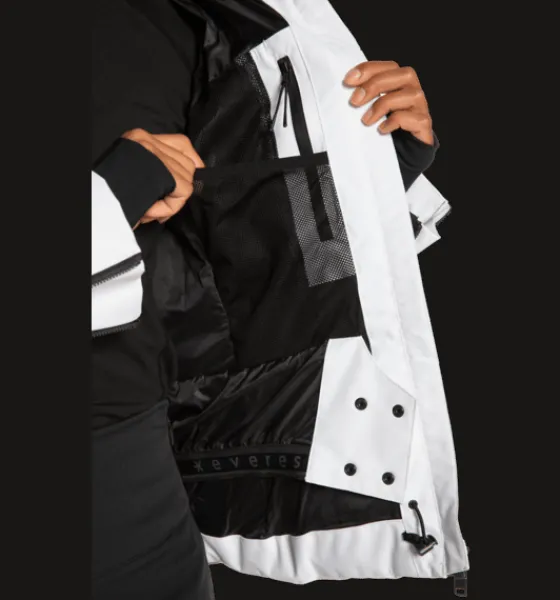 Skidjackor|Varma jackor>Everest Outdoor W Fashion Jkt WHITE/BLACK