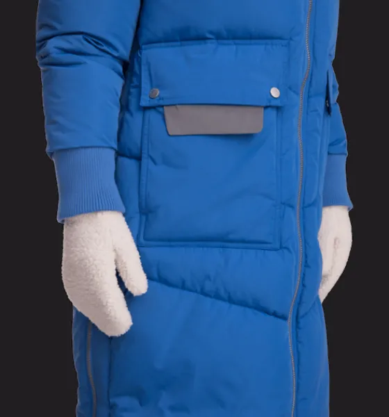 Varma jackor>Everest Outdoor W Fina Coat AZURE BLUE