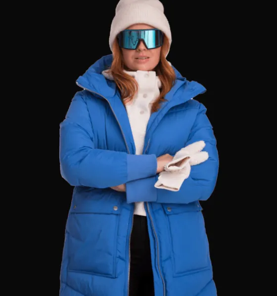 Varma jackor>Everest Outdoor W Fina Coat AZURE BLUE