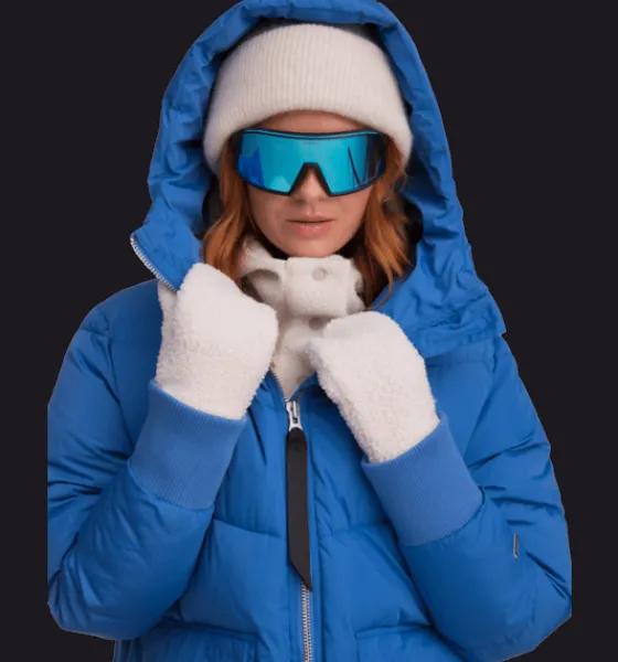 Varma jackor>Everest Outdoor W Fina Coat AZURE BLUE