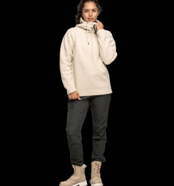 Tröjor & T-Shirts|Tröjor>Everest Outdoor W Pile Anorak IVORY BEIGE