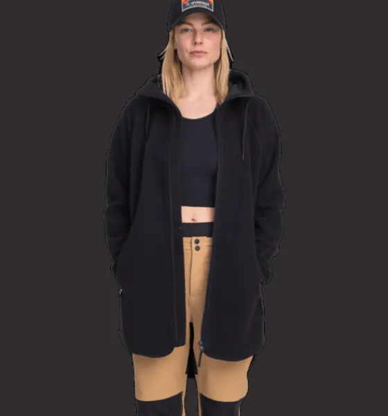 Tröjor & T-Shirts|Tröjor>Everest Outdoor W Pile Long Hood BLACK