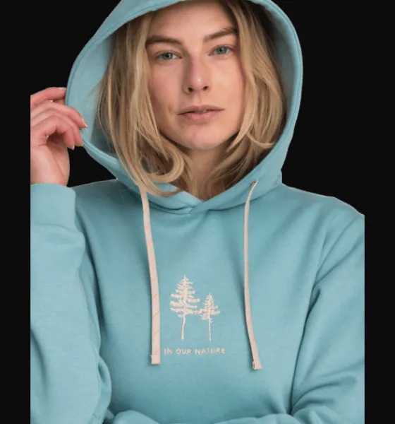 Tröjor & T-Shirts|Tröjor>Everest Outdoor W Recline Hood ARCTIC AQUA