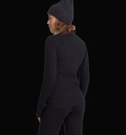 Tröjor & T-Shirts>Everest Outdoor W Uw Ribb Sht BLACK