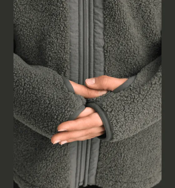 Tröjor & T-Shirts|Tröjor>Everest Outdoor W Wila Pile Shirt KHAKI GREY