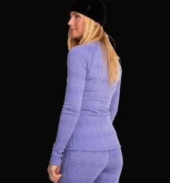 Tröjor & T-Shirts>Everest Outdoor W Wool Underwear Shirt 2 LAVENDER PATTERN