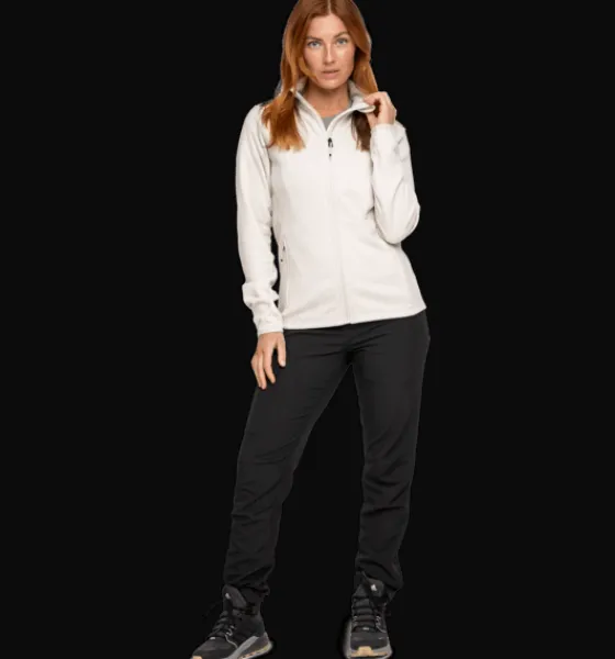 Tröjor & T-Shirts|Tröjor>Everest Outdoor W Zip Fleece Jacket BEIGE MELANGE