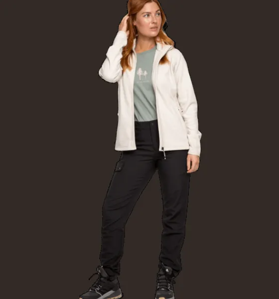 Tröjor & T-Shirts|Tröjor>Everest Outdoor W Zip Fleece Jacket BEIGE MELANGE