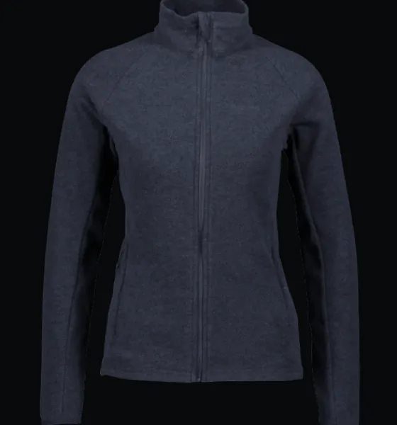 Tröjor & T-Shirts|Tröjor>Everest Outdoor W Zip Fleece Jacket NAVY MELANGE